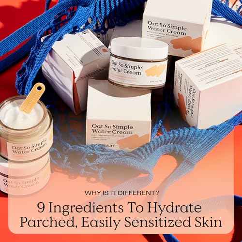 KraveBeauty Oat So Simple Water Cream ? Korean-Inspired Daily Moisturizer, Hydrating & Soothing, Oat & Squalane, Vegan & Cruelty-Free, 2.7 fl oz