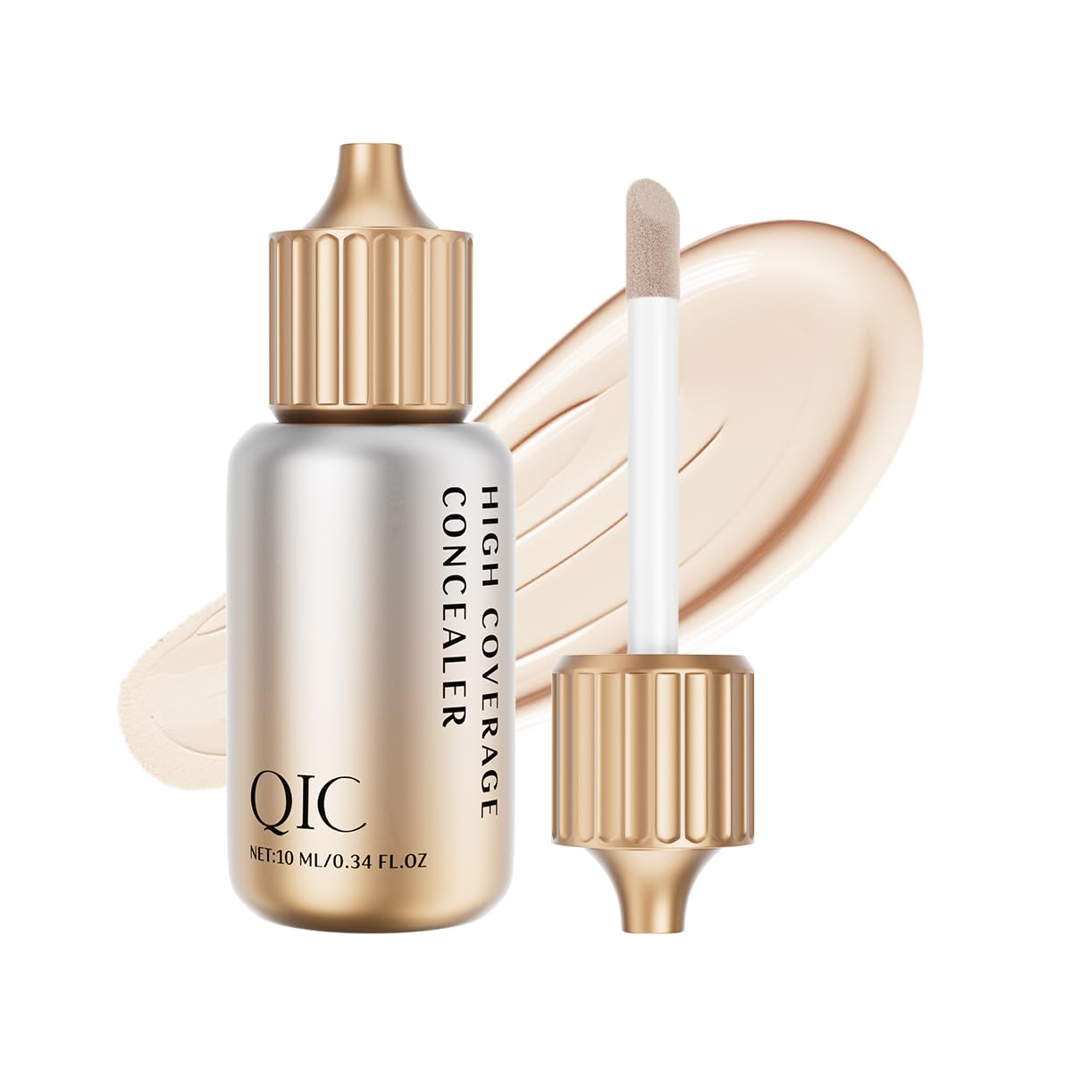 Under Eye Concealer - Hydrating Full Coverage for Dark Circles & Blemishes | Vegan, Porcelain, 0.34 FL.OZ