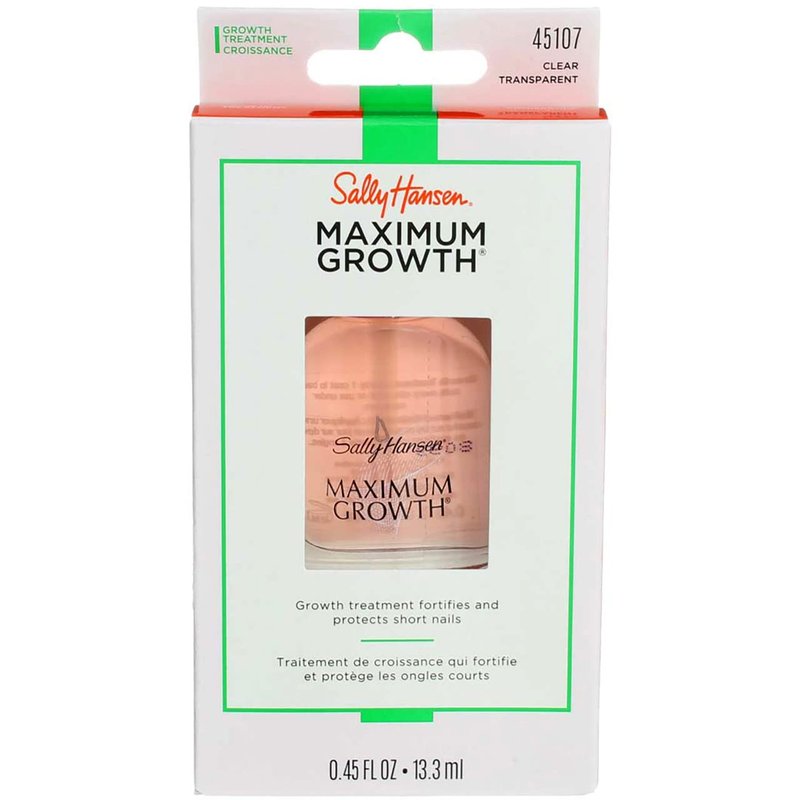 Sally Hansen Maximum Growth Treatment Clear 0.45 Ounce (13.3ml) (Pack of 2)