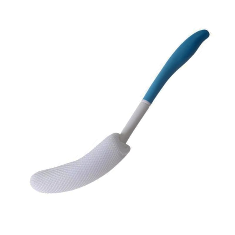 Import UNK Long Anti-Slip Curve Handled Bath Body Brush, Replaceable Scrubbing Brush, Suitable for Middle Aged, Elderly/Pregnant Women Aid Bathing & Shower, 15.33 Inch