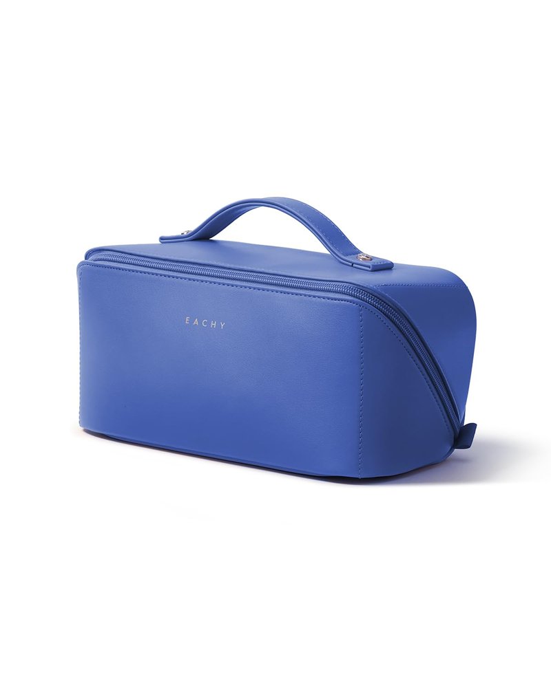 EACHY Travel Makeup Bag, Cosmetic Bag for Women, Waterproof Toiletry Bag with Handle, Large Capacity Makeup Organizer with Brush Compartment for Vacation & Everyday Use