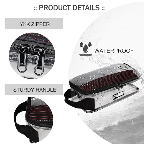 Rough Enough?Clear?Toiletry?Bag?for Traveling Men Shaving Kit Medicine Case Pouch Organizer Large for Toiletries Accessories