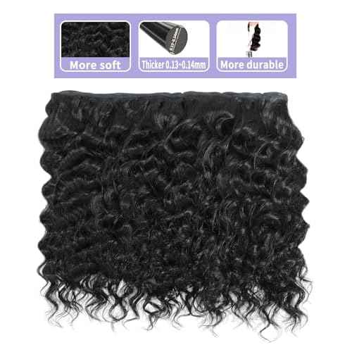 FASHION PLUS Raw Human Hair Bundles, Loose Deep Wave, 18 Inch, Wavy, Shedding Free, Tangle Free, Natural Color, Sew-In Installation