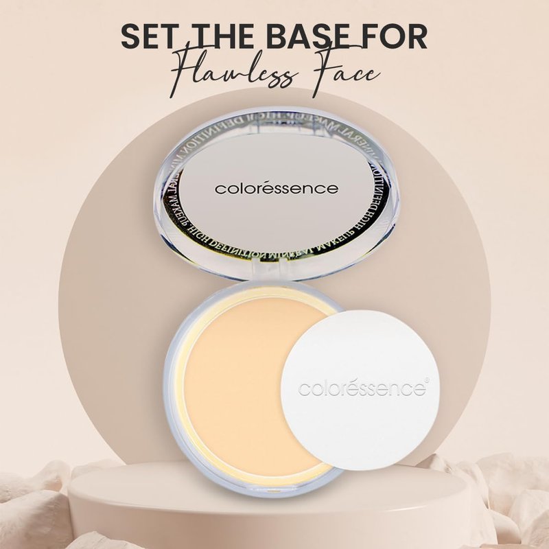 Color-Essence Perfect Tone Compact Powder - Matte Setting Powder in Ivory Beige, 10g