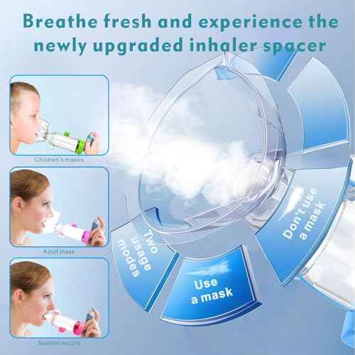 Soft Silicone Inhaler Spacers for Adults and Kids - Fun and Colorful Nessi OTC Spacer (Kids-Pink)