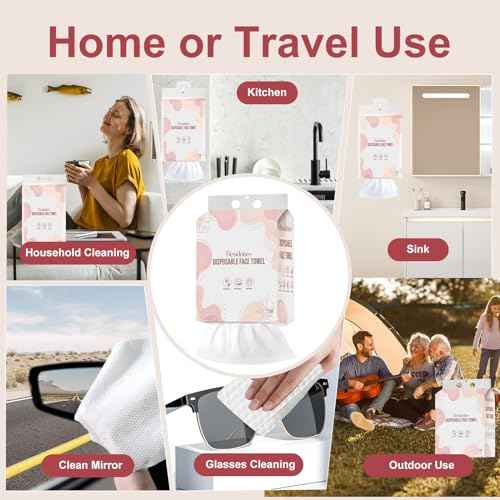 Disposable Towels for Face Hang Over the Door or on Wall, 300 ct, 2 Pack, Thick and Durable Facial Towels for Skin Care, Makeup Removal, Multi-Purpose Use on Sink, Bathroom Counter, Toilet, etc