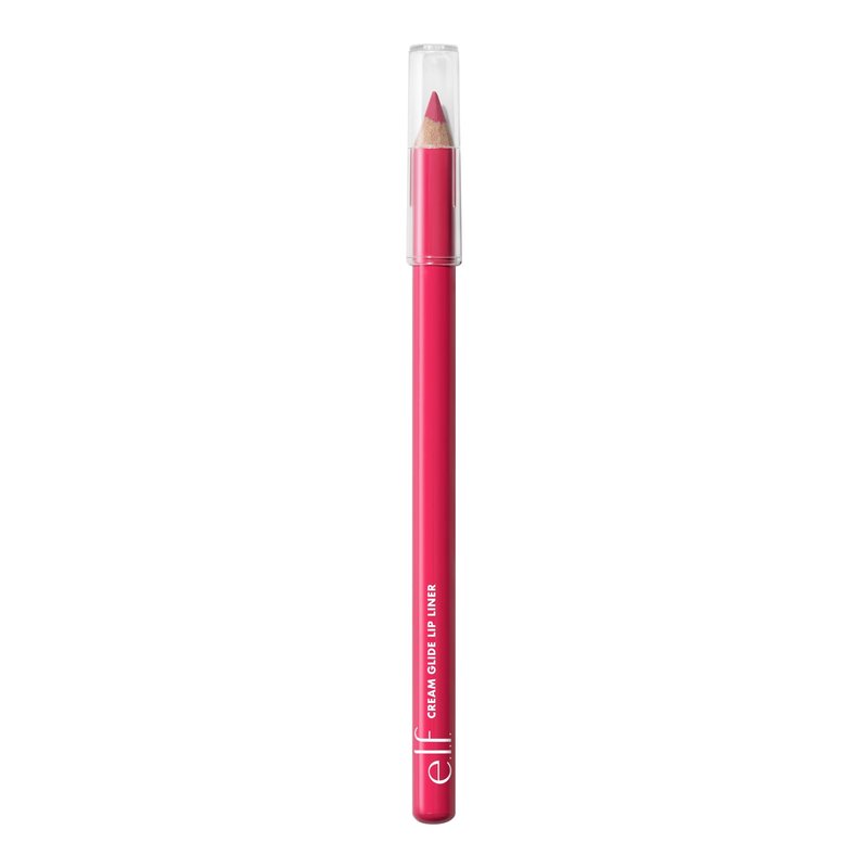 e.l.f. Cream Glide Lip Liner, Highly-Pigmented Pencil For Shaping & Sculpting Lips, Semi-Matte Finish, Vegan & Cruelty-Free, Fuschia Forward