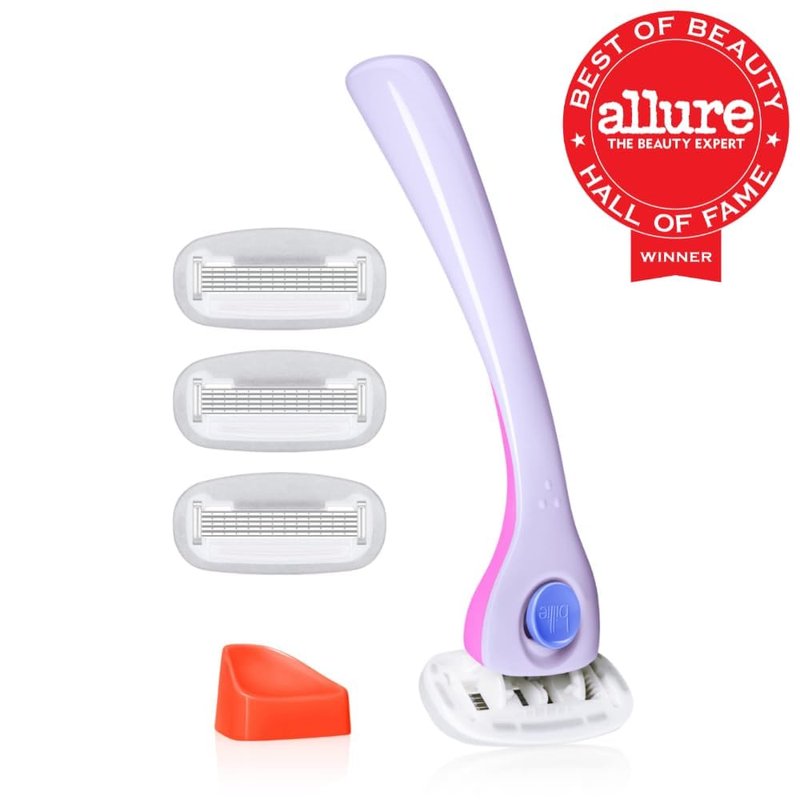 Billie Razors for Women - Shave Kit with 5-Blade Razor & 4 Refills | Magnetic Holder Included