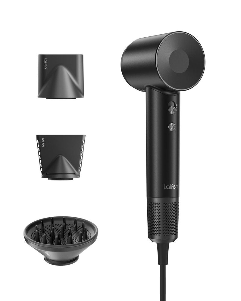 Laifen Swift Hair Dryer - High-Speed Ionic Blow Dryer with 110,000 RPM Motor | Low Noise, Magnetic Nozzles