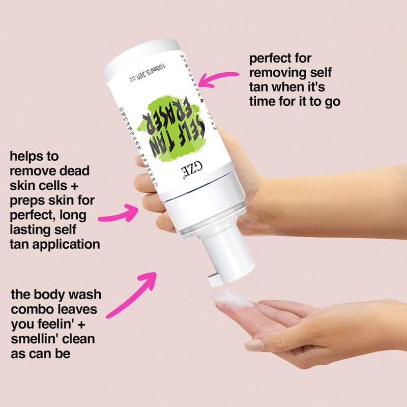 GZE Self Tan Eraser Mousse - Gentle Self Tanner Remover & Corrector, 100ml