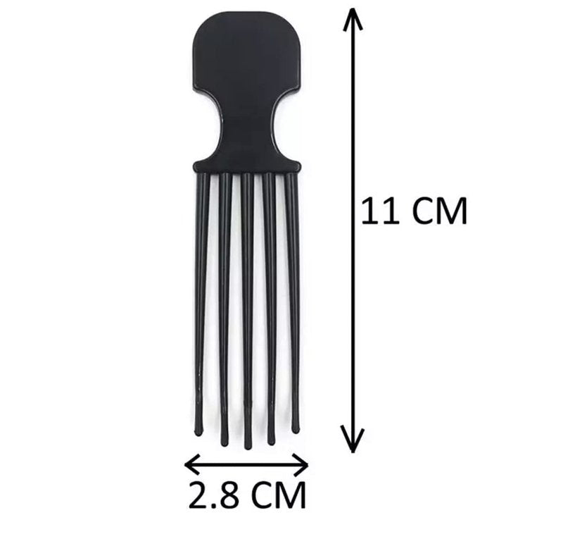 Coiffure Extensions CE Scalp Scratcher, Scalp Massager, Hair Pick Comb, Pocket Size Comb - Relieves Itchy Scalp - Black, Plastic, One Count