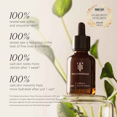 True Botanicals Chebula Active Serum | Anti-Aging Face Serum | Reduces Appearance of Fine Lines & Wrinkles | Optimizes Skin Collagen Levels | Dermatologist Tested, Vegan, All Natural |1 fl oz | 30 ml