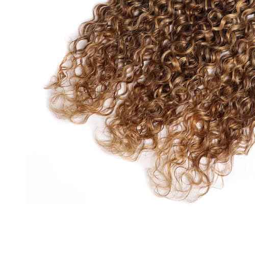 28 30 32 inch P4/27 Human Hair Bundles Ombre Highlight Water Wave Bundles Honey Brown Human Hair Bundle Blonde and Brown Color