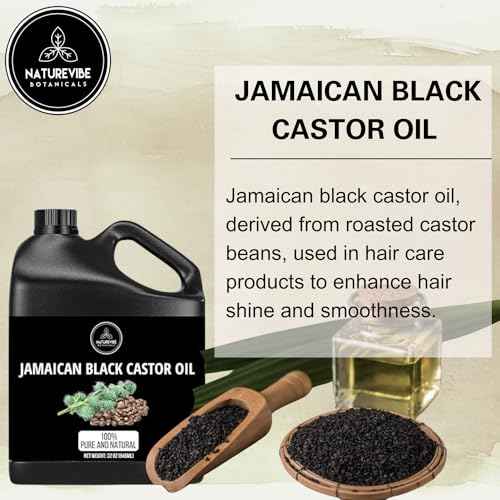 Naturevibe Botanicals Jamaican Black Castor Oil 32 Ounces | 100% Pure and Natural | Great for Skin Care and Hair Care
