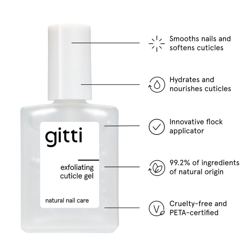 gitti Nail Recovery Treatment l Gift Set I Restoring Nail Serum, Nourishing Nail Oil, and Exfoliating Cuticle Gel I Plant-based, Non-Toxic, 30-Free, Natural Ingredients, Cruelty-Free, Vegan, Pack of 3