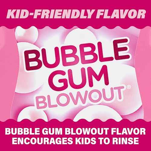ACT Kids Anticavity Fluoride Mouthwash, Sugar & Alcohol Free Mouth Rinse Strengthens Teeth, Bubble Gum Blowout, 16.9 fl. oz., 2pk