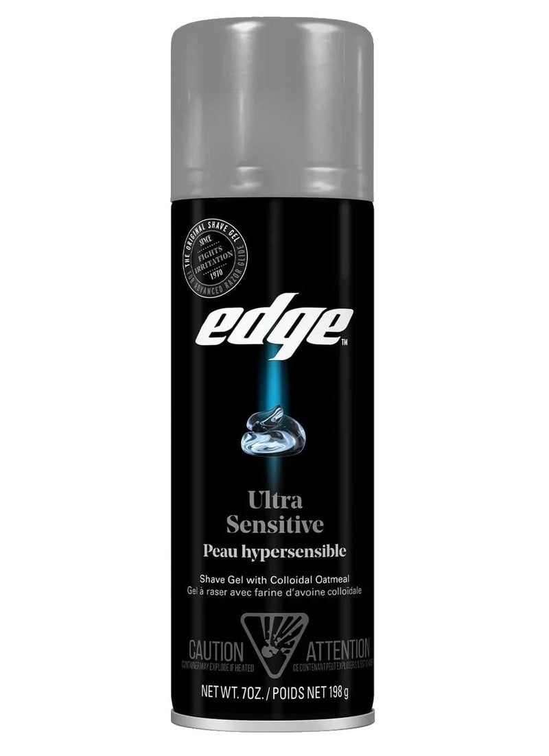 Edge Ultra Sensitive Shave Gel with Colloidal Oatmeal 7 oz (Pack of 2)