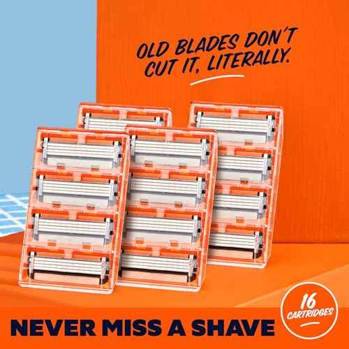 Dollar Shave Club | 4 Blade Razor Refills (16 Pack) | Swift Rinse Blades for Longer and Thicker Hair