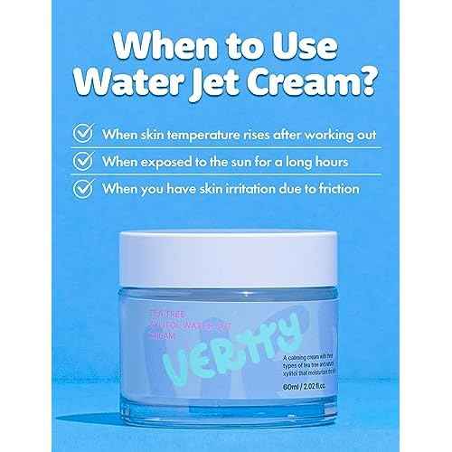vertty Tea Tree XYLITOL Hydrating Facial Cream | Cooling, Redness Relief, Moisturizing Water Cream | Non-Comedogenic Moisturizer for Face | Long-lasting Hydration | Teens & Kids Skin Care (2oz)