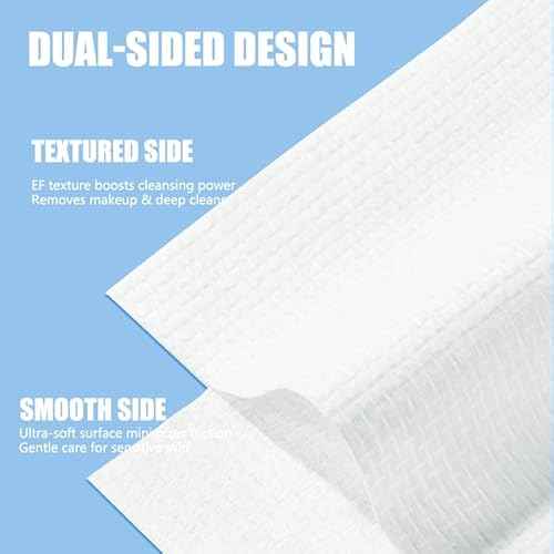 Disposable Face Towels 10"¡¿12" Makeup Remover and Clean Soft and Thick Dry Wipes Facial Tissue XL Towelettes 50 Count