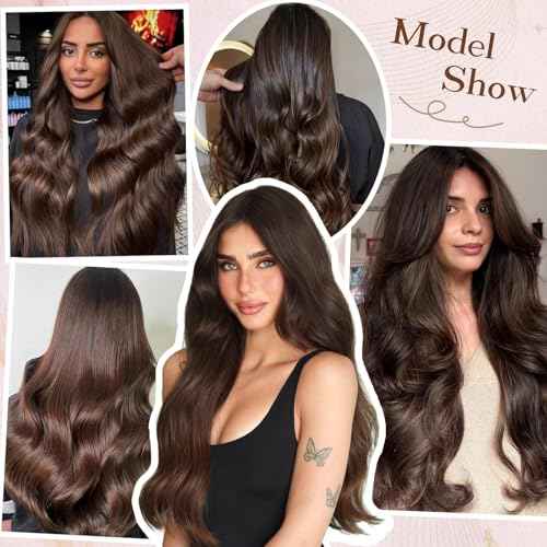 Microlink Hair Extensions Human Hair Deep Mocha 18inch 50g/pack Micro Loop Microbead Hair Extensions Real Smooth Human Hair Cold Fusion For Women
