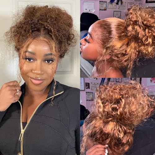 Hidden Strap 360 Deep Wave Lace Front Wigs Human Hair 180 Density Highlight Ombre HD Full Lace Front Wigs Human Hair Pre Plucked 22 Inch Drawstring Honey Blonde Wig Human Hair For Women