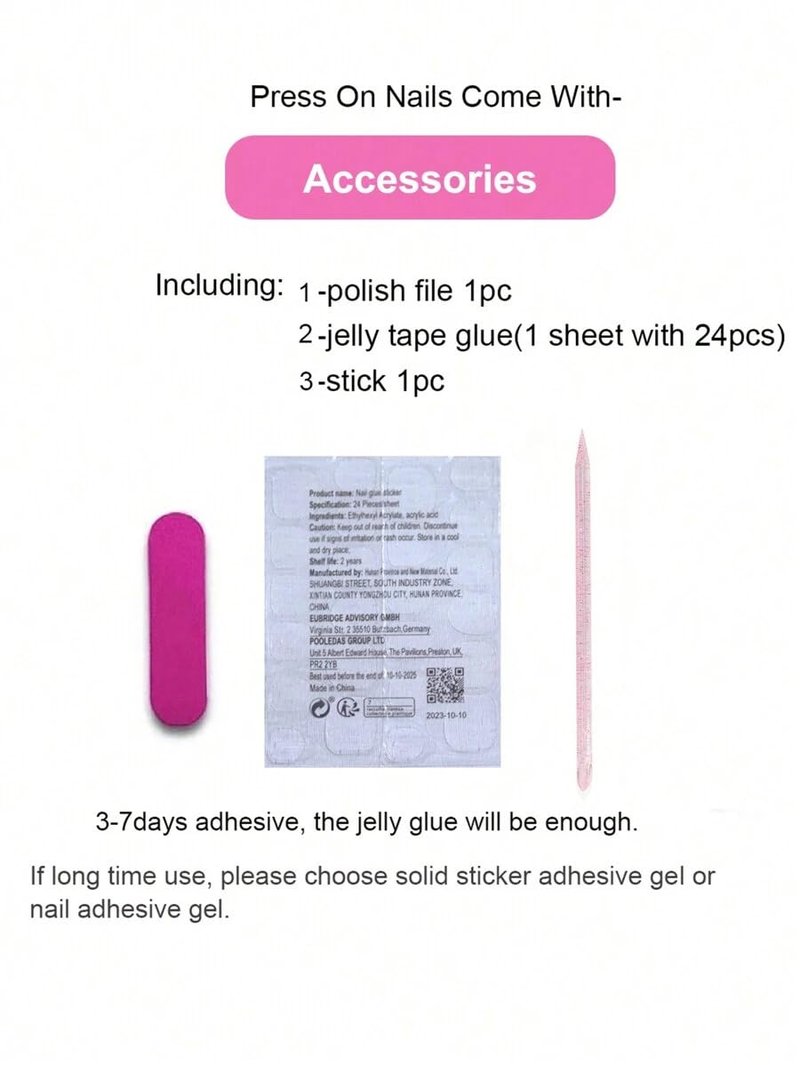 Skiennix 10 Short Oval Handmade Press-On Nails - 3D Floral Cat Eye Polka Dot & Sweet Bow | Easy to Apply & Reusable (XS)