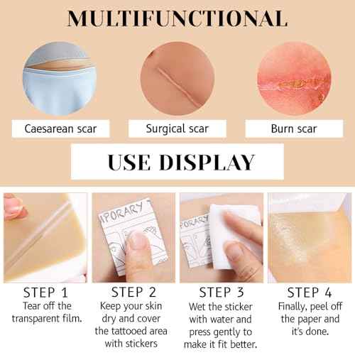 DAGEDA 8Pcs Tattoo Cover Up Patch,Natural Looking Cover up Tattoos and Scar,Tattoo Cover Up Tape, Invisible Waterproof Body Concealer Makeup Sticker-Natural