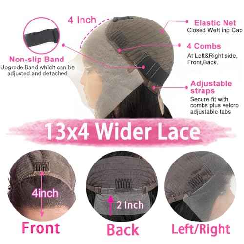 250 Density Deep Wave Lace Front Wigs Human Hair Curly Wig Wet and Wavy Lace Front Wigs Pre Plucked Frontal Wigs 22 Inch 100% Real Human Hair No Synthetic No Tangle No Shedding Triple Lifespan 3X
