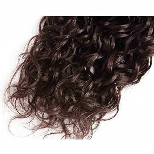 Brown Kinky Curly Bundles Human Hair Chocolate Brown Bundle Niegmeag Brazilian Virgin Remy Hair 3 Bundles 16 18 20 Inch Double Weft Soft and Silky Color 4 Kinky Curly Bundle Hair Weave