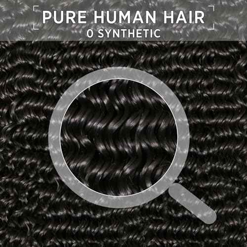 EMOL Hair Hair Extensions, 3 Kinky Curly Bundles, 14" Human Hair, Full Head, Natural Black, Weave, Virgin, Can Be Dyed, 300g, 3 Bundles
