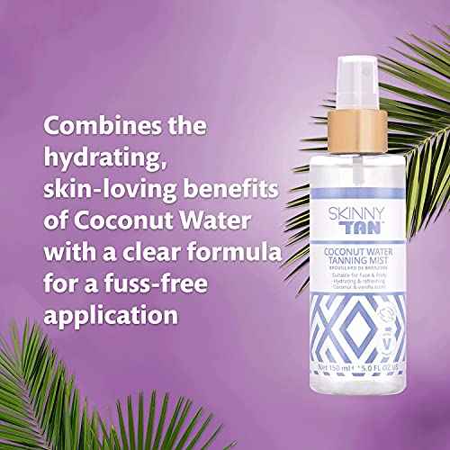 Skinny Tan Coconut Water Self Tanning Kit | 30ml Face Serum Tanning Drops | 5.07 Oz. Hydating Tanning Mist | Moisturizing Natural Glow Help Reduce Fine Lines & Wrinkles | Customize Your Complexion