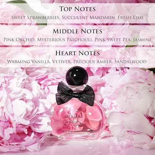 Michel Germain Sexual Noir Eau de Parfum Fragrance Spray, Top Notes of Strawberries, Mandarin and Lime, Long-Lasting, Warm Floral & Sensual Gift for Her