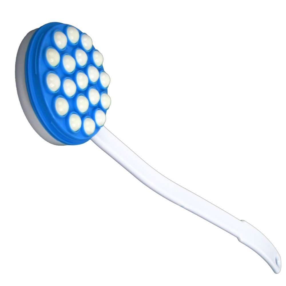 Lotion Applicator for Back – Long Handled Roll-On Dispenser and Handheld Back Massager – Wand for Applying Sunscreen, Cream, or Shower Gel by Remedy
