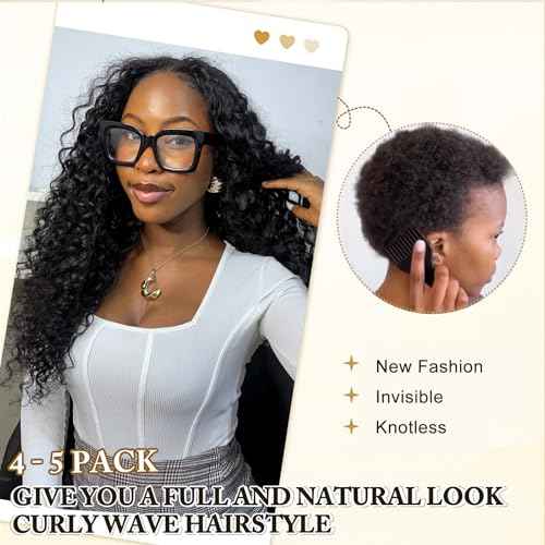 Curly Crochet Human Hair Knotless Pre Separated Human Crochet Hair Extensions for Braids Locs Gogo Curl Human Hair Natural Black Color 60g 50 Strands