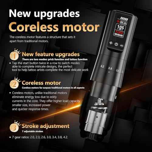 BIGWASP Z2 Wireless Rotary Tattoo Machine Pen, Adjustable Stroke, 1,600mAh Battery, Coreless Motor for Professional Artists - Green