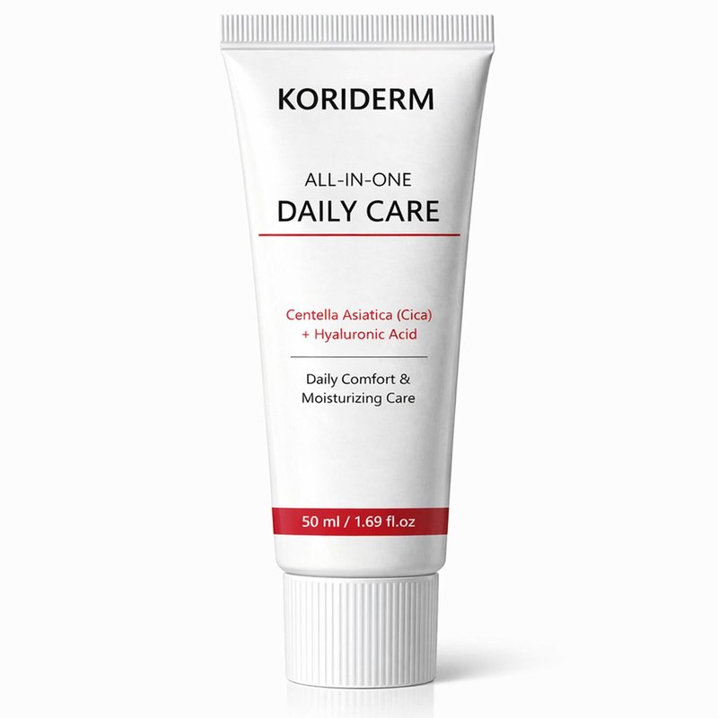 KORIDERM Time Reverse Cream, All-In-One Daily Moisturizing Face Cream with Centella Asiatica (Cica) & Hyaluronic Acid, Nourishing, Hydrates, Firms & Reduces Wrinkles – 50 mL / 1.69 fl oz (1)