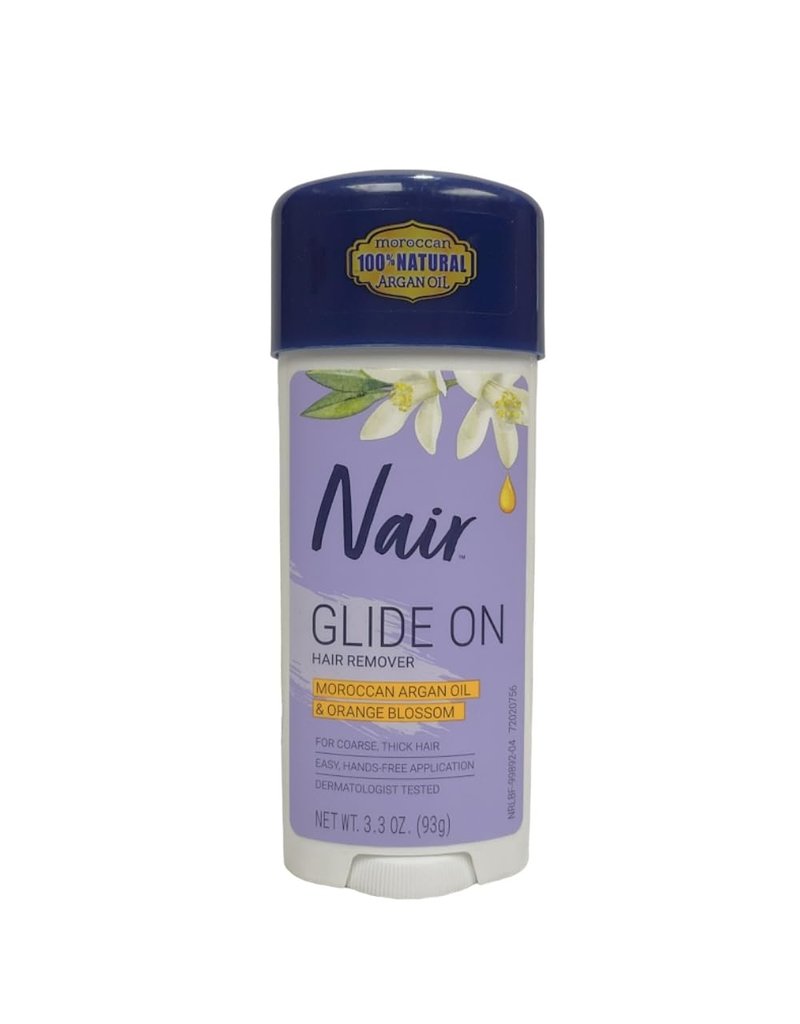 Nair Hair Remover Glides Away Max, Moroccan Argan Oil, for Bikini, Arms & Underarms, 3.3 Oz. by Nair