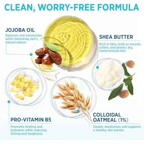 Roycederm Eczema & Psoriasis Cream for Dry, Itchy Skin ? Moisturizer for Sensitive Skin, Eczema, Psoriasis & Dermatitis ? 1% Colloidal Oatmeal + Ceramides ? Steroid-Free for Adults, Kids & Babies