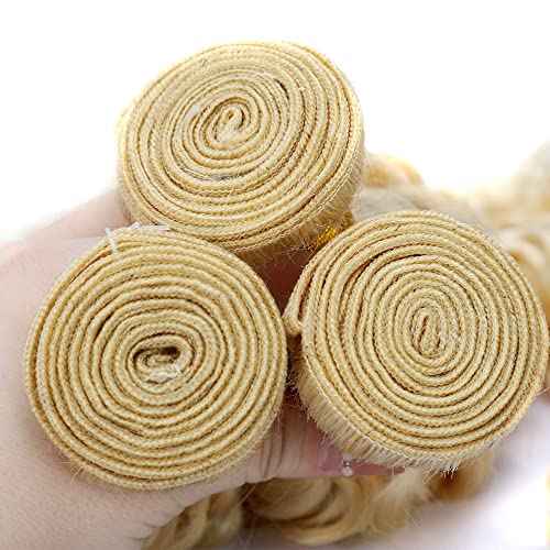 30 32 34 inch P27/613 Human Hair Bundles 613 Water Wave Bundles Blonde Wet and Wavy Human Hair Extensions 300g