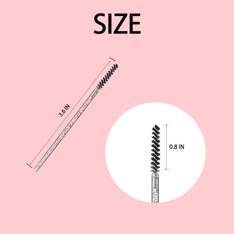 Corconess 100Pcs Mini Spoolies For Eyelash Extensions,Disposable Lash Spoolies Micro Eyebrow Brush Eyelash Spoolies Mascara Wands Lash Tech Supplies