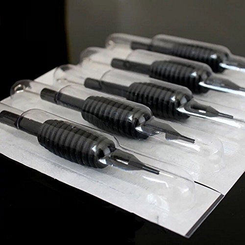50PCS Disposable Sterilized Conjoined Tattoo Needles and Tubes Grip 5RL(19mm)