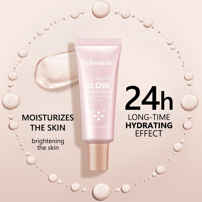 Natural Glow Illuminator Glotion - Glowing, Moisturizing, Lightweight Base, Multi-Purpose - Hydrating & Illuminating Makeup Highlighter for Radiant, Sun-Kissed Look (#4 Deep, 1.35 Fl Oz (Pack of 1))