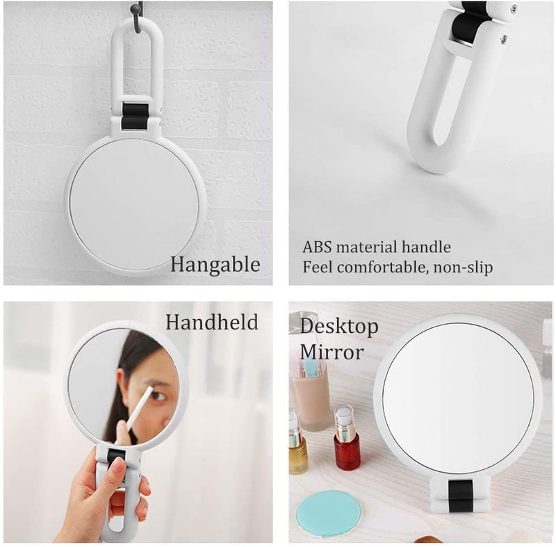 15x Magnifying Handheld Makeup Mirror - Travel Folding Double-Sided Design | Compact & Lightweight