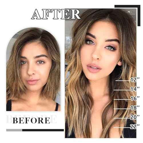 ORIGEN Clip in Hair Extensions Real Human Hair Clips ins Remy Hair Extensions for Women Full Head Dark Brown 120g 16 Clips 7 Pcs 16 Inches