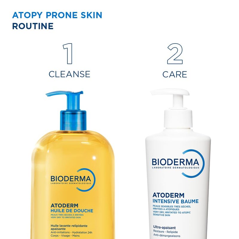 Bioderma Atoderm Intensive Balm - Hydrating Moisturizer for Dry, Atopic Skin | Fragrance-Free, Non-Greasy Face & Body Care