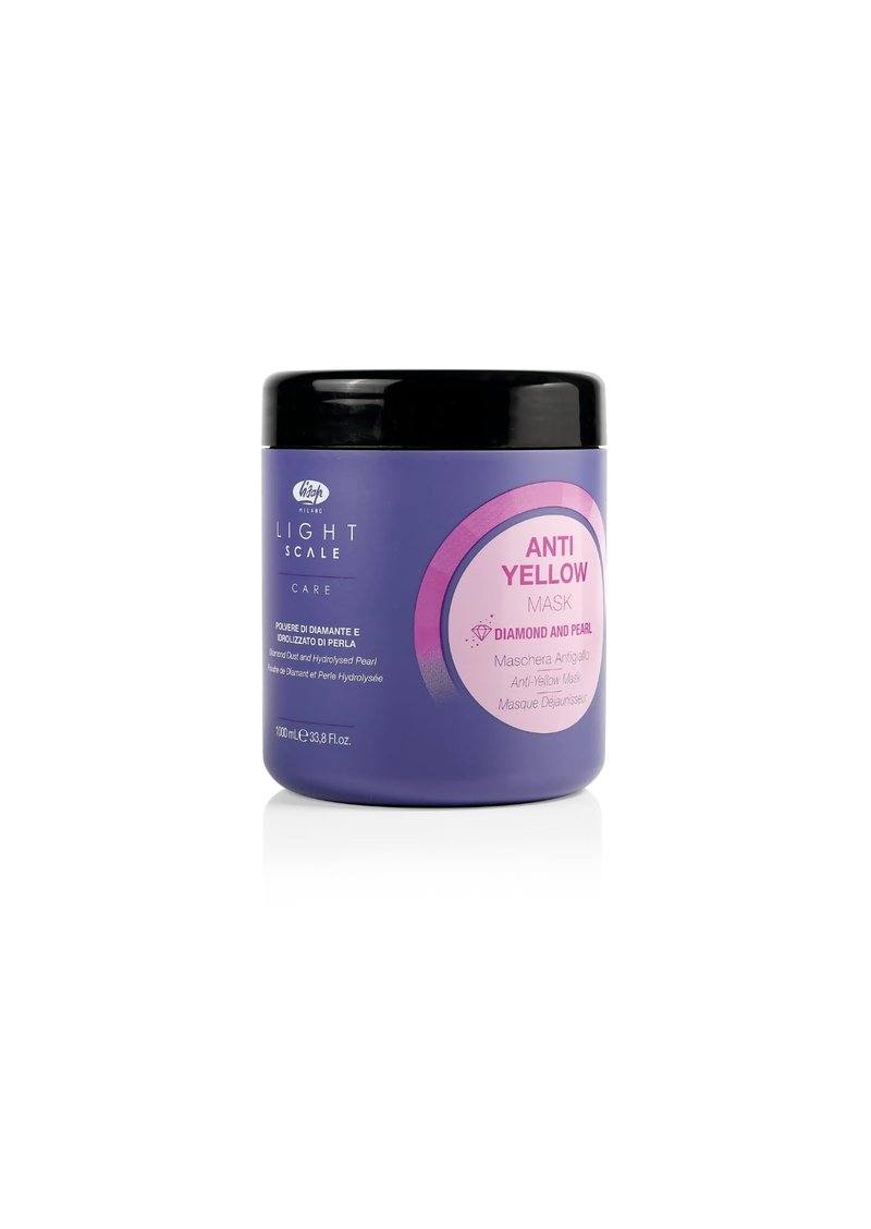 Lisap Purple Hair Mask for Blonde, Silver & Grey Hair - Anti Yellow & Brass hair mask for damaged hair, Deep Conditioning hair mask for Bleached & Color Treated Hair, 33.8 fl oz