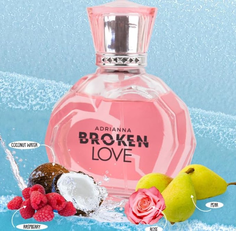 Adrianna Broken Love Eau de Parfum for Women - Sweet Floral Fruity Fragrance with Coconut & Velvet Musk | 3.4 fl oz