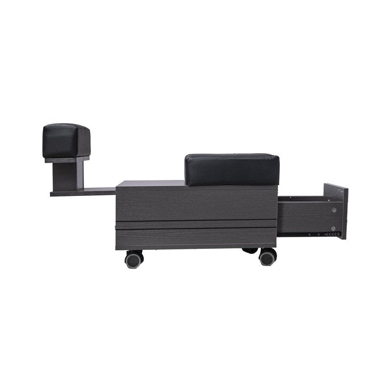 AleraII Pedicure Cart with Footrest Beauty & Spa Nail Salon Furniture, Grey