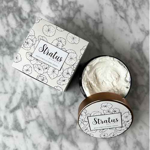 Anti-Stretch Mark Cream. Paraben-Free, Hypoallergic, and Safe for Pregnancy and Nursing - 8 oz, clear